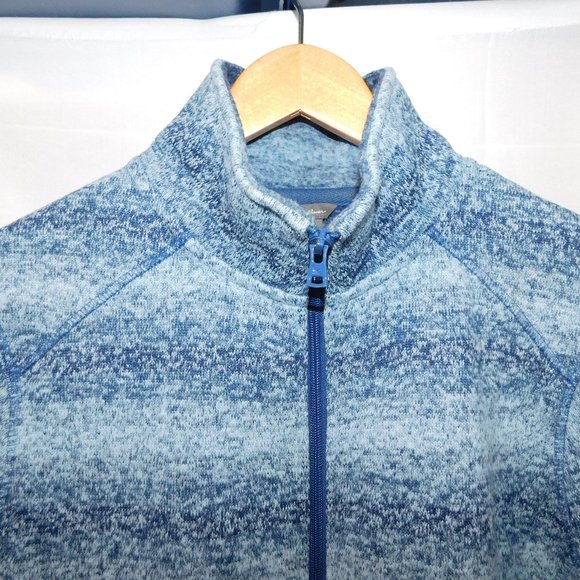 Eddie Bauer Womens XL Blue Striped Full Zip Fleece - Picture 3 of 8